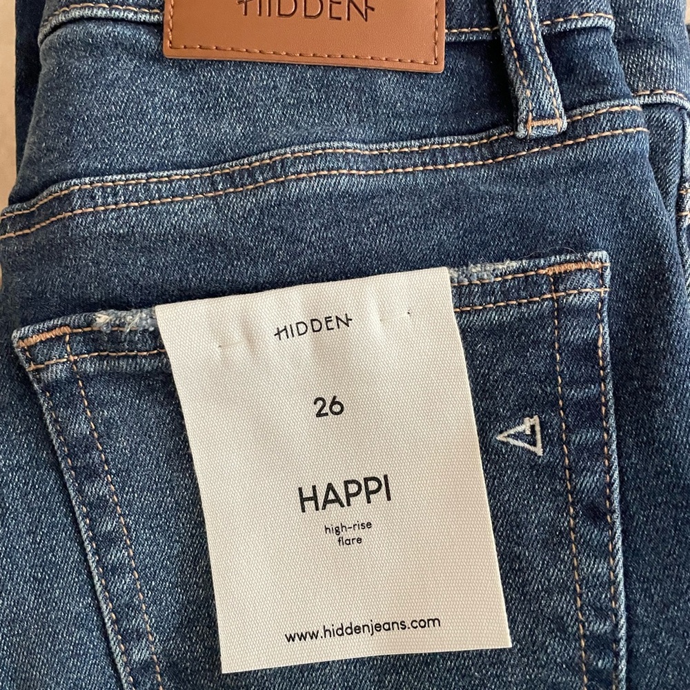 Blue Flare Wide Leg Jeans with Indigo Wash